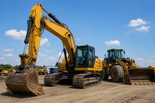 Excavadora y cargador frontal usados para importación desde Estados Unidos a México